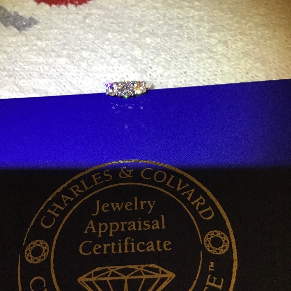 Moissanite Ring. Charles & Colvard
